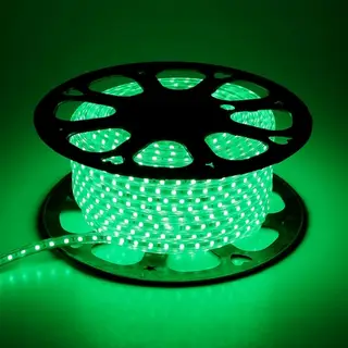 Светодиодная лента 220V, SMD5050, IP68, 60 LED/м. 10,8W/м. 50 метров. ЗЕЛЕНЫЙ