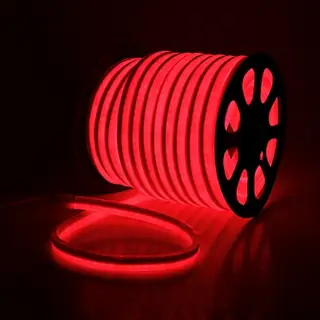 Гибкий неон, 12x24 мм, 50 м, LED/м-80-220V, КРАСНЫЙ