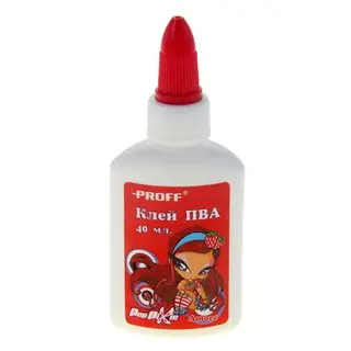 Клей ПВА PopPixie в пластмассовой бутылочке с дозатором, 40г