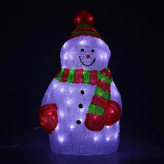 Фигура акрил. "Снеговик позитивный" 50х28 см, 80 LED, 220V