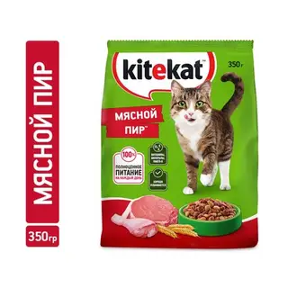 Сухой корм KiteKat «Мясной пир» для кошек, 350 г