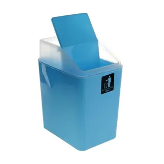 Контейнер для мусора с плавающей крышкой 16,5*13,5*21 см, голубое