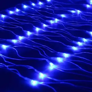 СЕТЬ, Ш:1 м, В:0.7 м, Н.С. LED-96-220V, контр. 8 режимов, СИНИЙ