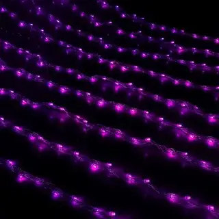 Гирлянда "Водопад" 2 х 1.5 м, IP44, прозрачная нить, 400 LED, свечение фиолетовое, 8 режимов, 220 В