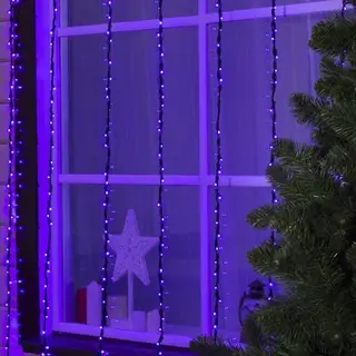 Гирлянда "Водопад" 2 х 3 м, IP44, УМС, тёмная нить, 800 LED, свечение фиолетовое, 8 режимов, 220 В