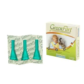 GreenFort Био Капли от блох для кошек, 3 х 1 мл