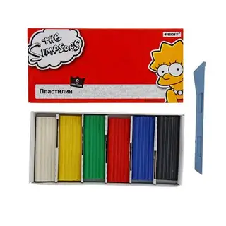 пластилин 6цв The Simpsons 120г в карт/упак