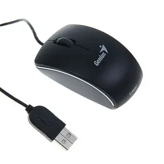 Мышь Genius Micro Traveler 330, проводная, лазерная, проводная, 1600 dpi, USB, чёрная