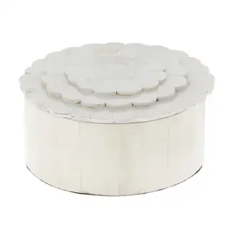 Шкатулка Шк131 12х12х6,5 см кость