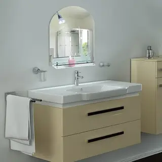 Зеркало в ванную комнату 70×50 см "Ассоona A611", 1 полка