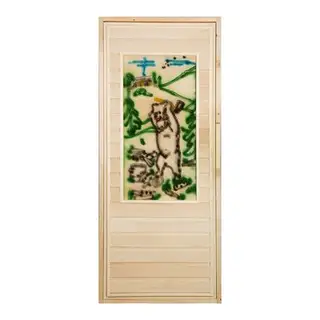 Дверь глухая с резной вставкой 2D,липа, 170 х 70см