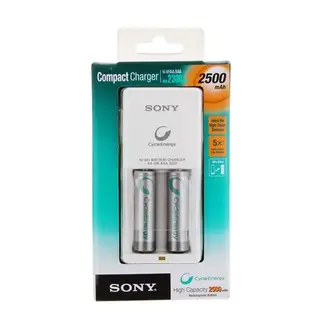 Зарядное устройство Sony COMPACT + 2 аккум. батарейки AA 2500mAh набор