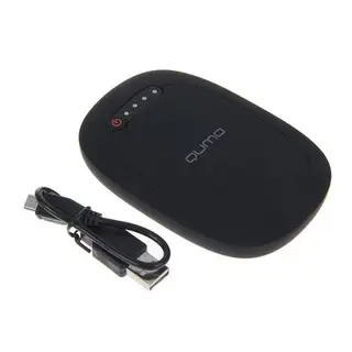 Внешний аккумулятор Qumo PowerAid, 2 USB, 5000 мАч, 1 А, корпус ABS пластик, чёрный