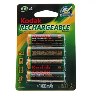 Аккумулятор Kodak, Ni-Mh, AA, HR6-4BL, 1.2В, 1700 мАч, блистер, 4 шт