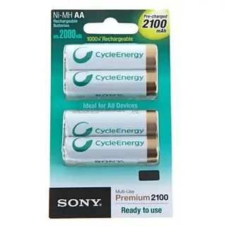Аккумулятор Sony CycleEnergy Premium, Ni-Mh, AA, HR6-4BL, 1.2В, 2100 мАч, блистер, 4 шт