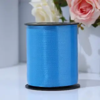 Лента упаковочная для декора и подарков, синяя, 0.5 см × 500 м