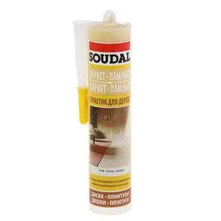 Герметик Soudal, акриловый, паркетный, под сосну, 300 мл