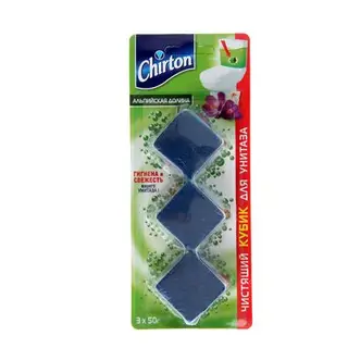Чистящий кубик для унитаза Chirton "Альпийская долина" 50г*3шт