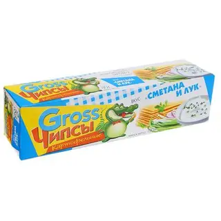 Чипсы Gross сметана и лук, 80 г