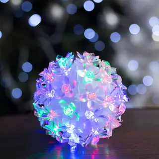Фигура "Шар из цветов" 10х10 см, пластик, 50 LED, 240V RG/RB
