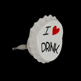 Вешалка-пробка белая I love drink, 12 × 8 × 8 см