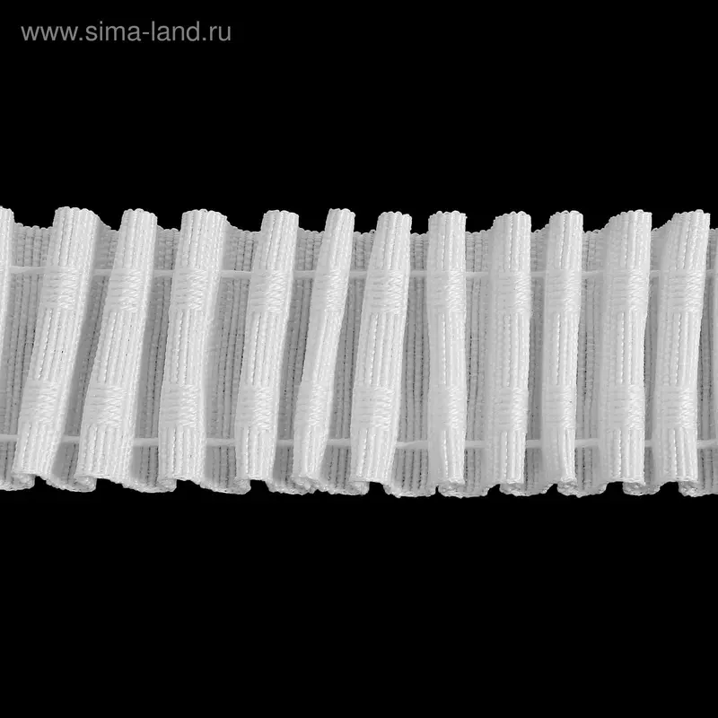 Лента шторная широкая, ширина 50мм, 6м, цвет белый