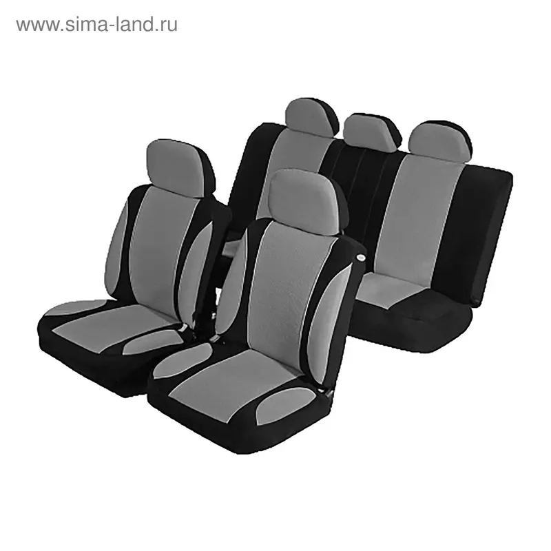 Чехлы универсальные AZARD Sky Jet, велюр, набор 11 предметов, серые