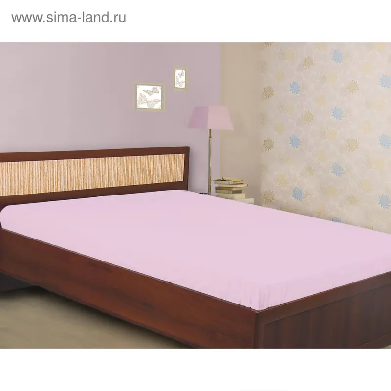 Простыня, 2 сп., цвет сиреневый, размер 175х220 см