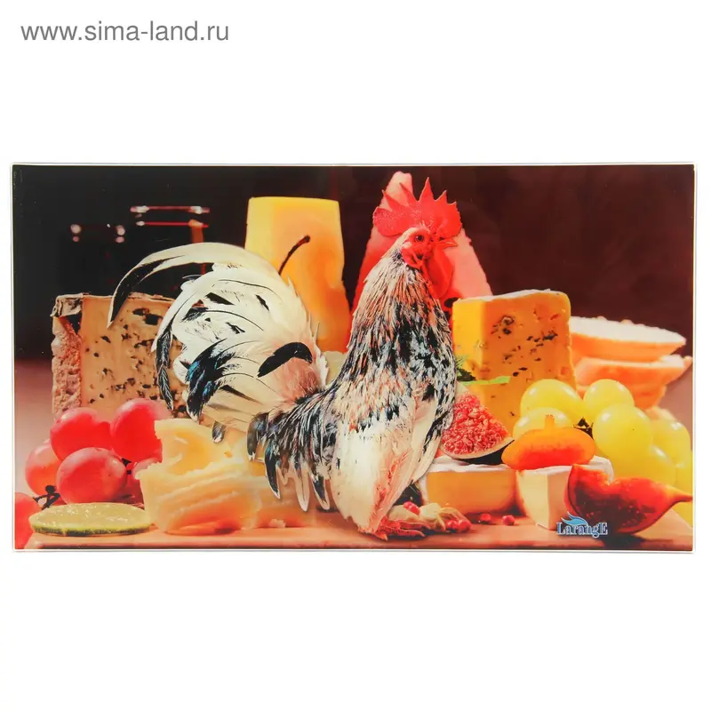 Доска разделочная 20x35 см "Петух с сыром"
