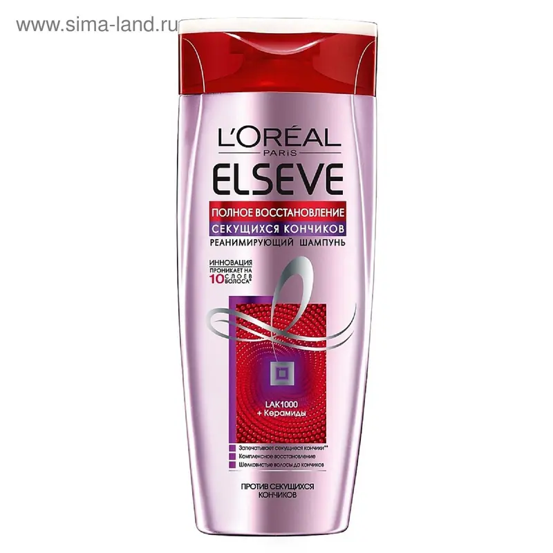Шампунь для волос L'Oreal Elseve «Полное восстанавление секущихся кончиков», 400 мл