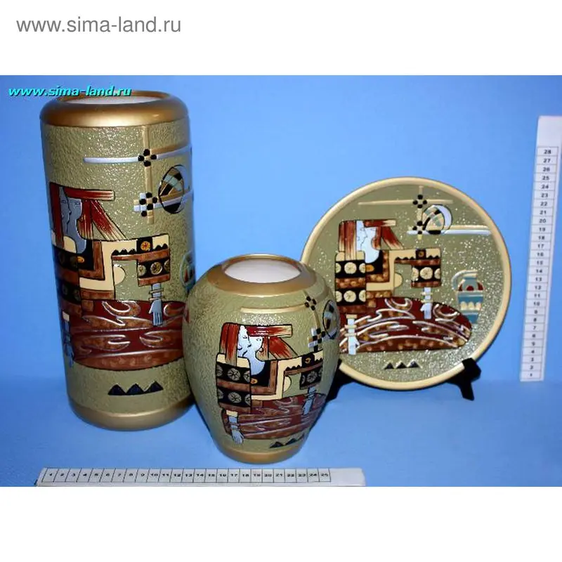 набор 1096 керам 3в1 поцелуй(36-20-14 см тарелка ) ( бокс 6 шт)