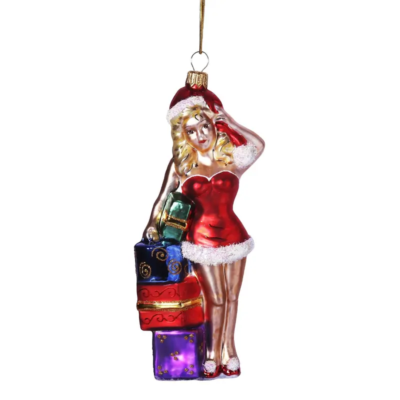 Игрушка елочная "Ms Santa", 15 см