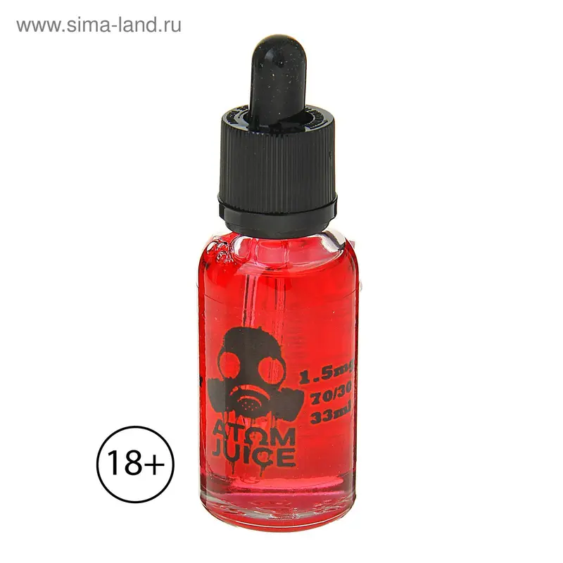Жидкость для многоразовых ЭИ ATOM JUICE Red mercury, 1,5 мг, 33 мл