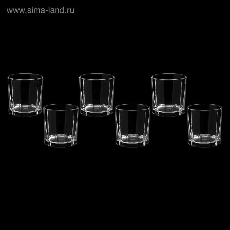 Набор стаканов стеклянных 325 мл "Виктория", 6 шт