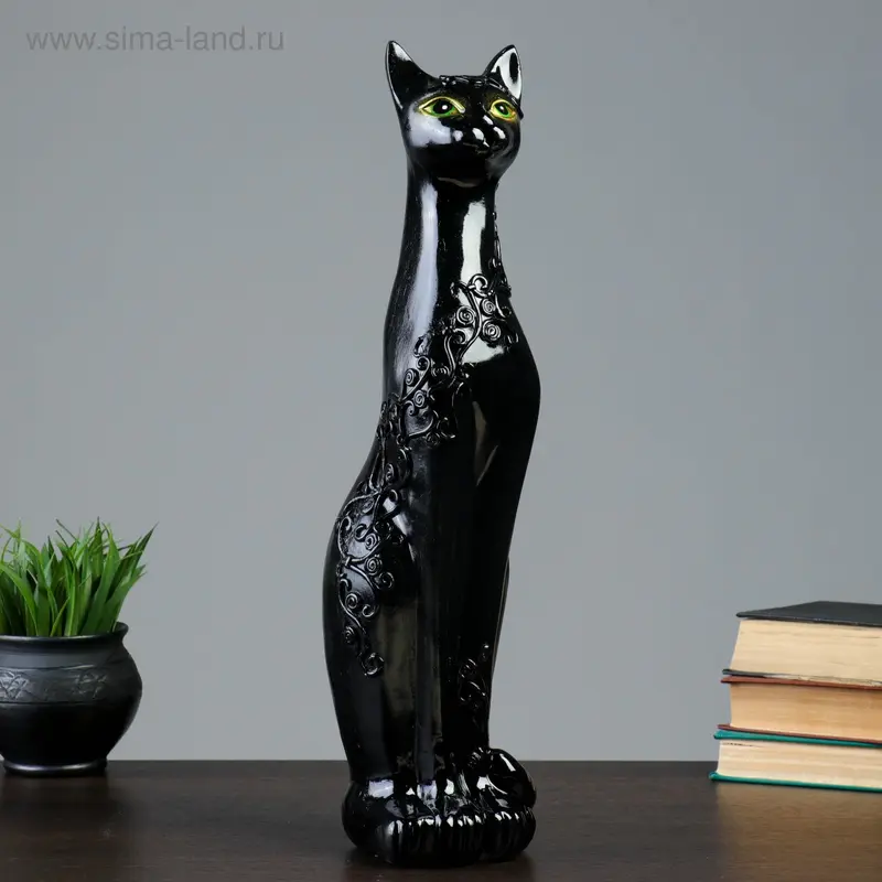 Фигура "Кошка Дарья Египетская" 12х14х50см