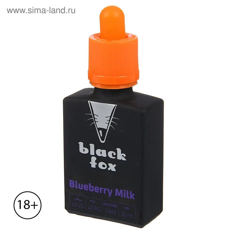 Жидкость для многоразовых ЭИ Black Fox, Blueberry Milk, 0 мг, 30 мл