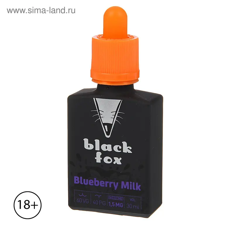 Жидкость для многоразовых ЭИ Black Fox, Blueberry Milk, 1,5 мг, 30 мл