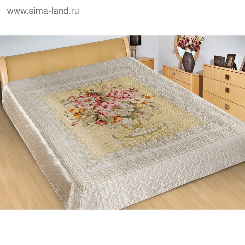 Покрывало 3D Marianna евро макси Арфа, 230х250 см, искус.шелк, п/э100%