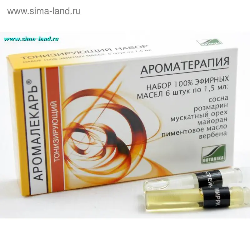 Набор аромомасел Тонизирующий, (6 шт по 1,5 мл) 02229