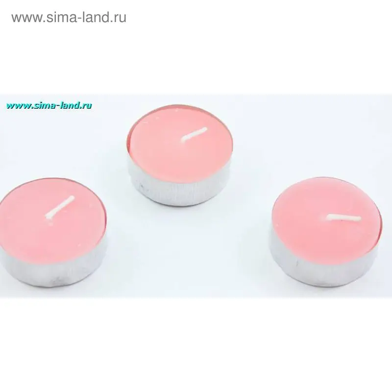 свечи воск розовая (НАБОР 100 ШТ) 1*3 (БОКС 20 НАБОРОВ)