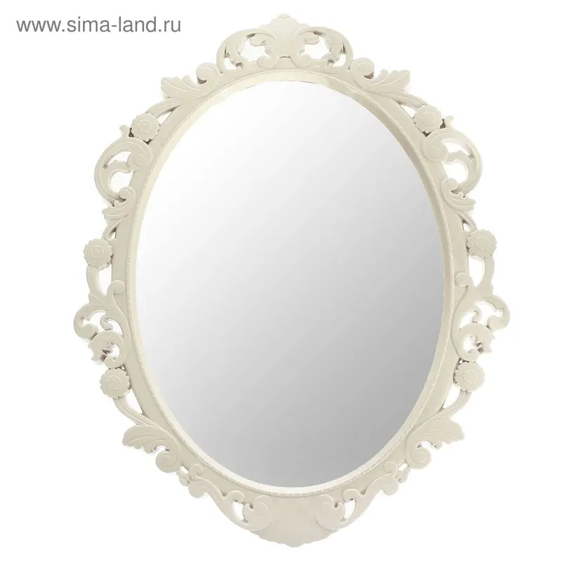 Зеркало в рамке "Ажур", цвет белый
