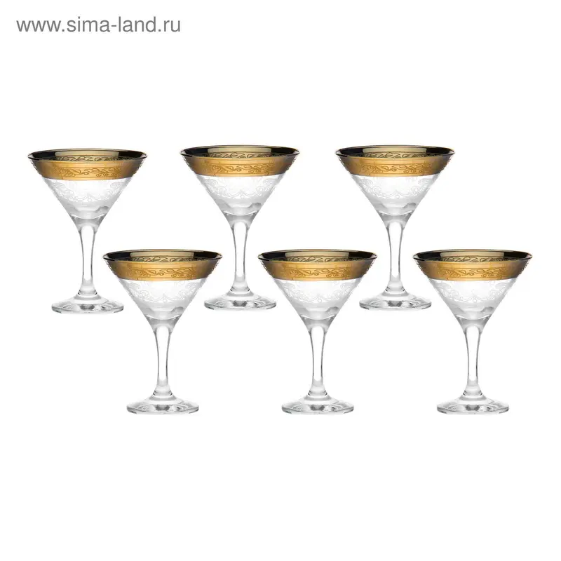 Набор бокалов для мартини 170 мл "ГНМ", 6 шт