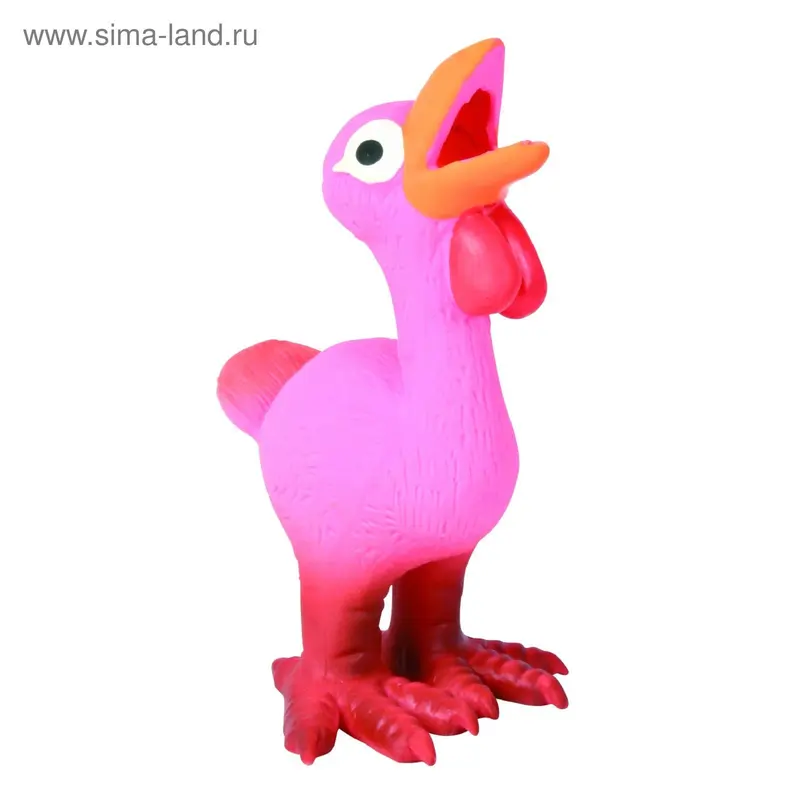 Набор игрушек Trixie "Петух", поющий, 14см, латекс, 4шт