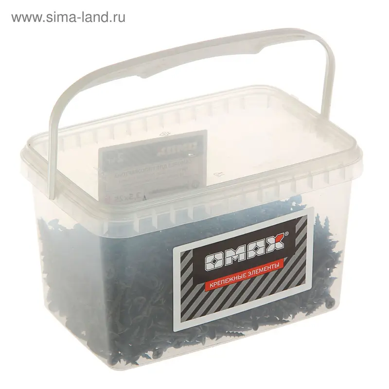 Саморезы по дереву OMAX, 3.5х25 мм, оксид, крупный шаг, 2 кг
