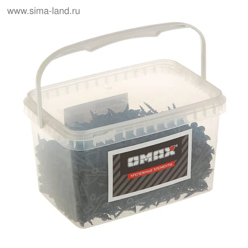 Саморезы по дереву OMAX, 3.5х32 мм, оксид, крупный шаг, 2 кг