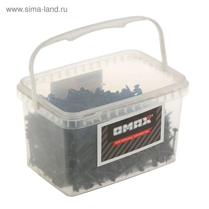 Саморезы по дереву OMAX, 3.5х41 мм, оксид, крупный шаг, 2 кг