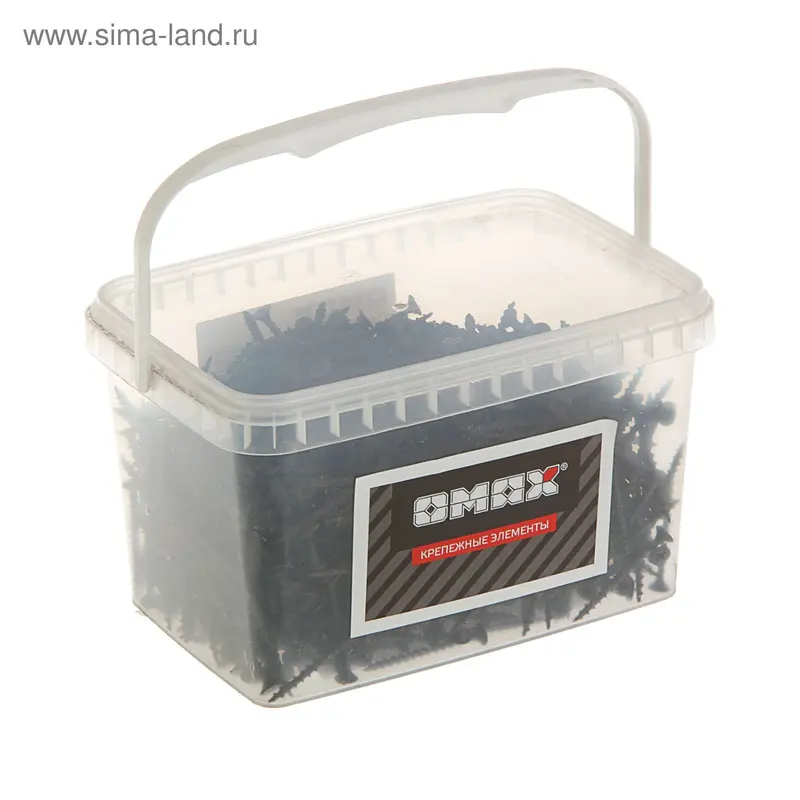 Саморезы по дереву OMAX, 3.5х45 мм, оксид, крупный шаг, 2 кг