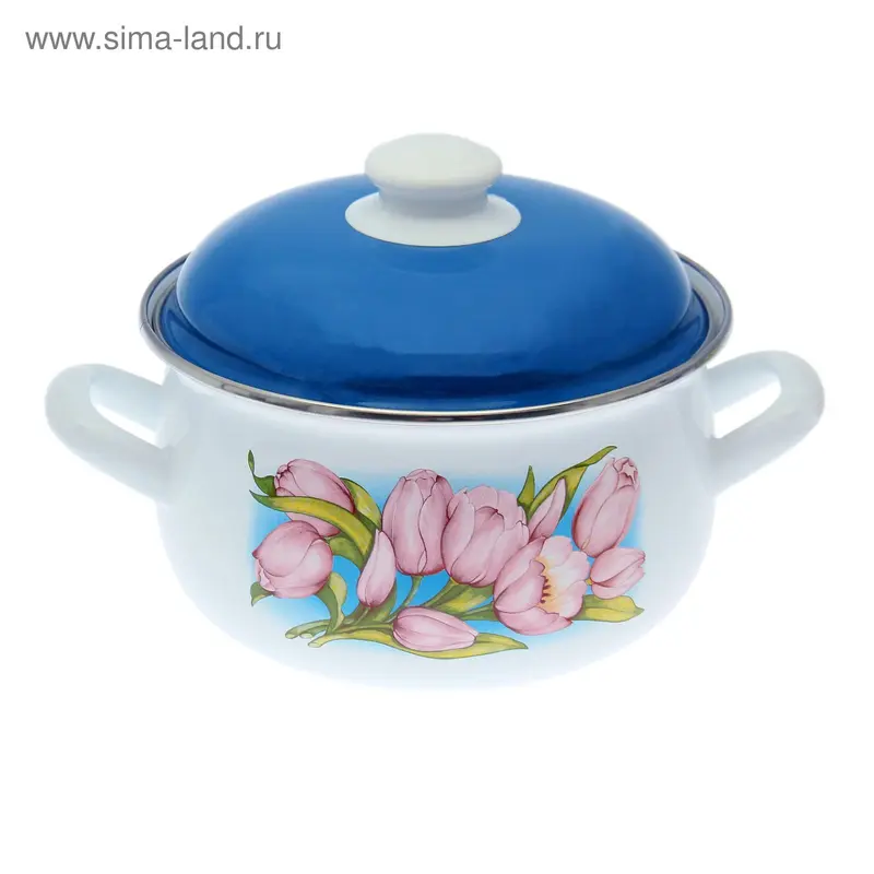 Кастрюля 3,1 Тюльпаны УЦЕНКА