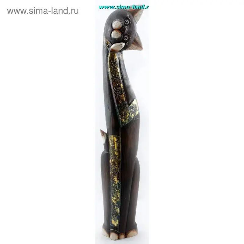 Статуэтка Кошка с лапкой у мордочки