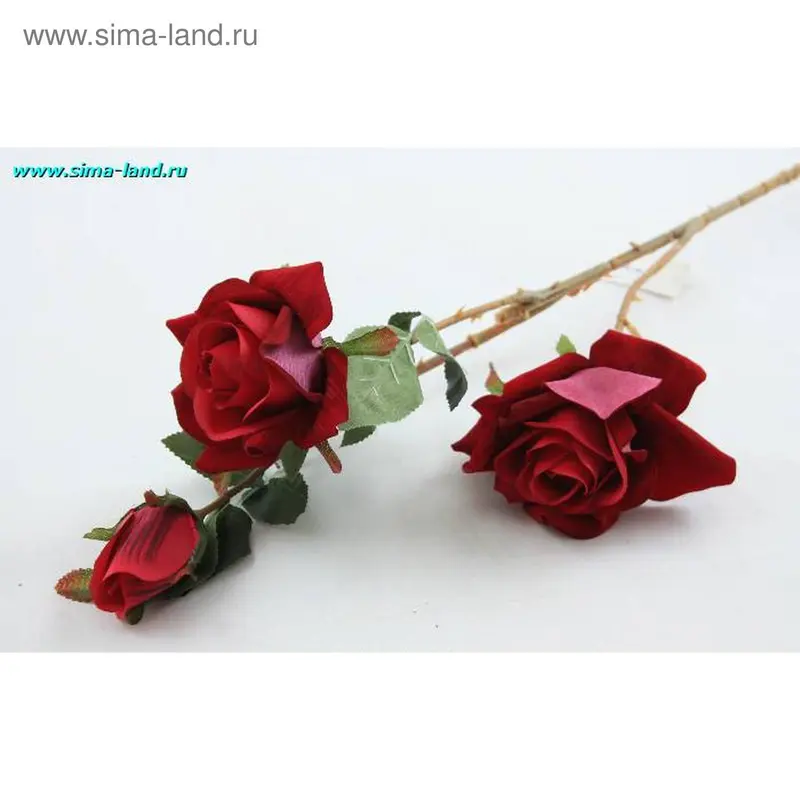 цветы 5595 роза замша 97 см (40шт)(бокс240шт)